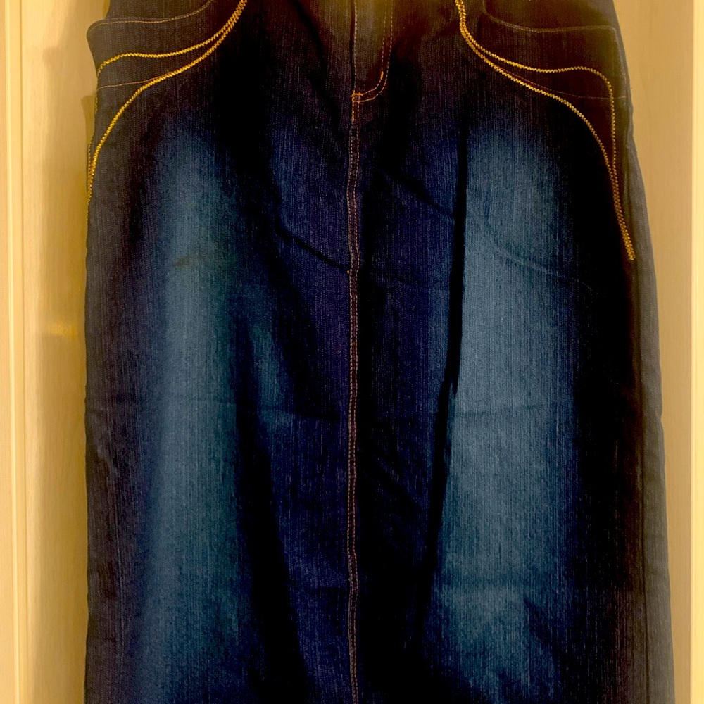Dark Denim Skirt w:belt